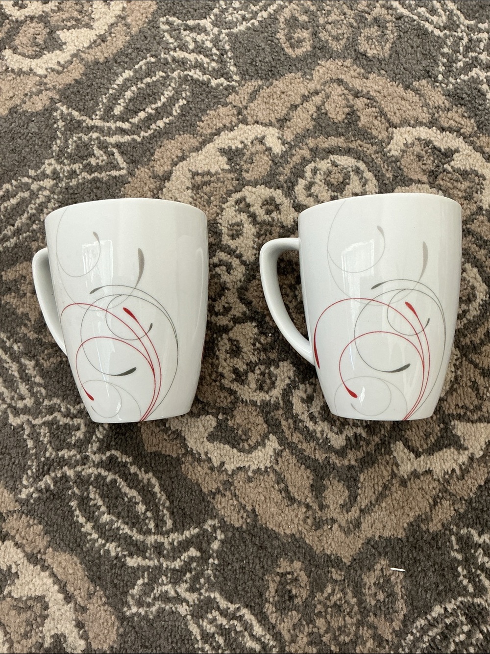 Corning Corelle SPLENDOR Swirls Porcelain Coffee Mugs (Set of 2)